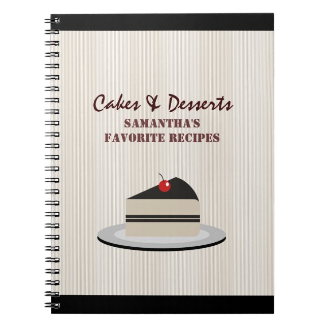 Caderno Espiral Fatia de bolo - receitas (Frente)