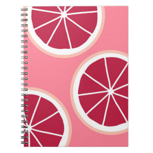 Caderno Espiral Fatia de Toranja Rosa