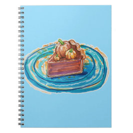 Caderno Espiral Fatia de Torta de Abóbora