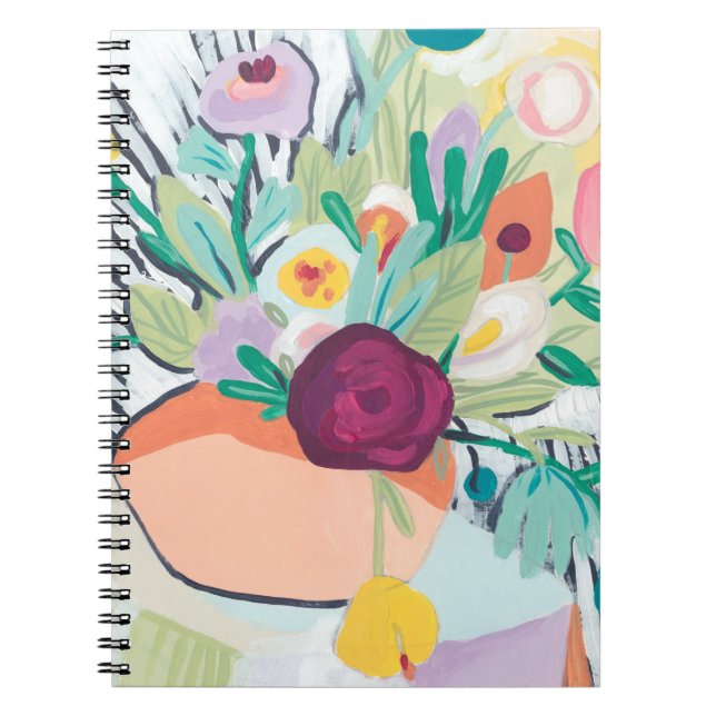 Caderno Espiral Fauvist Floral II (Frente)