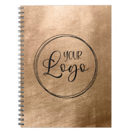 Caderno Espiral Faux Copper Gold Foil Your Logo