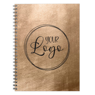 Caderno Espiral Faux Copper Gold Foil Your Logo