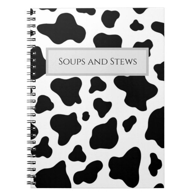 Caderno Espiral Faux Cow Hide Spiral Photo Notebook (Frente)