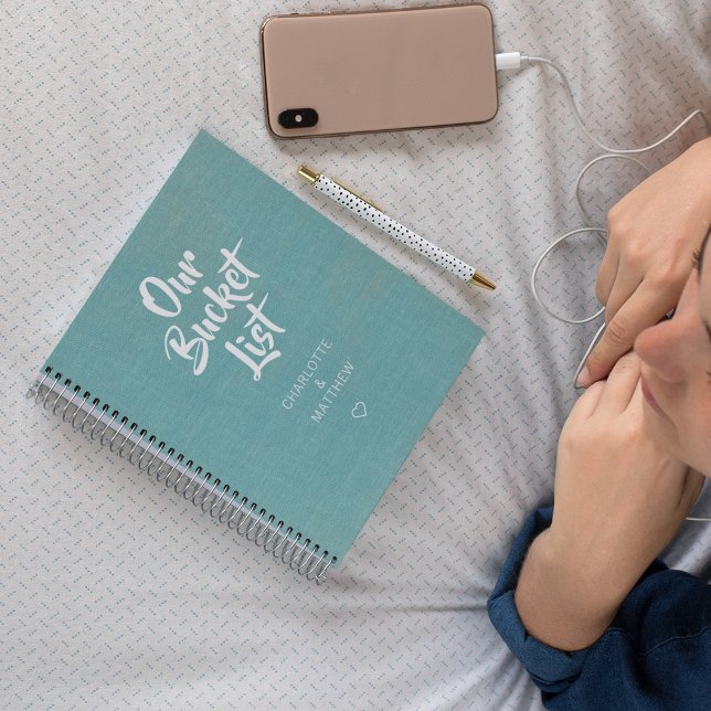 Caderno Espiral Faux Linen Nosso Diário de Manutenção de Casal de  (Criador carregado)