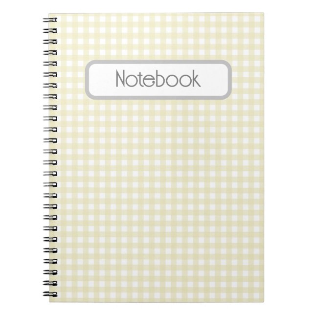 Caderno Espiral Faye e Lauren Yellow Gingham (Frente)