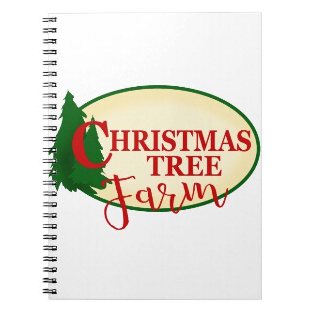 Caderno Espiral Fazenda de Árvore de Natal (Frente)