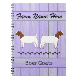 Caderno Espiral Fazenda de cabra roxa personalizada