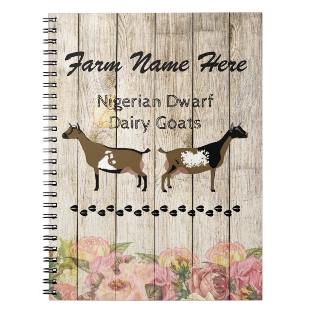 Caderno Espiral Fazenda de Leite de Goa Personalizada da Nigéria (Frente)
