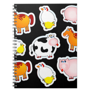 Caderno Espiral Fazenda feliz, notebook