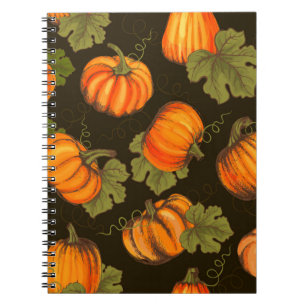 Caderno Espiral Fazendas orgânicas com um padrão uniforme em lar