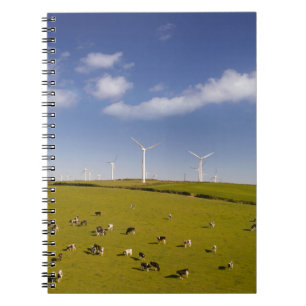 Caderno Espiral Fazendas Vacas perto da Fazenda para-brisas