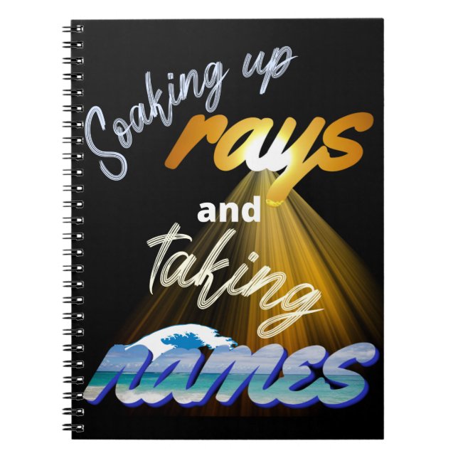 Caderno Espiral Fazendo Rays e Tomando Nomes no Verão (Frente)