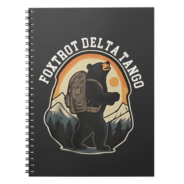 Caderno Espiral FDT Resist Bear Foxtrot Delta Tango (Frente)