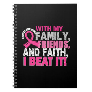 Caderno Espiral Fé dos amigos da família do sobrevivente do canc