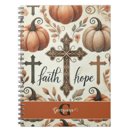 Caderno Espiral Fé Personalizada e Hope, Dia das Bruxas Cristãs