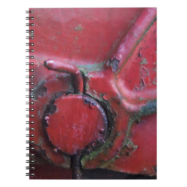 Caderno Espiral Fechamento de caminhão ruidoso vermelho (Frente)
