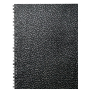 Caderno Espiral Fechar a textura preta do couro e voltar ao chão