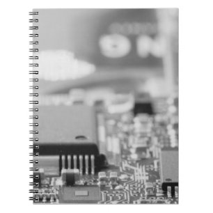 Caderno Espiral Fecho do chip do computador