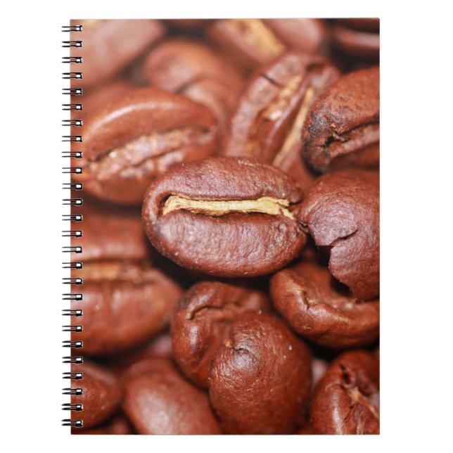 Caderno Espiral Feijões de café torrados (Frente)