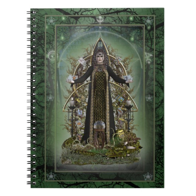 Caderno Espiral Feiticeira Tarot ~ Livro (Frente)