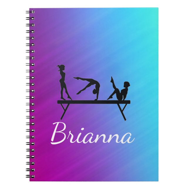 Caderno Espiral Feixe de ginástica feminino (Frente)