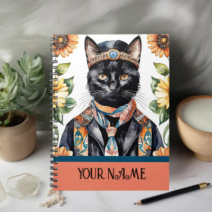 Caderno Espiral Feline com o notebook Scarf Spiral Photo