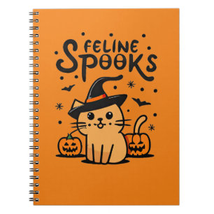 Caderno Espiral Feline Spooks
