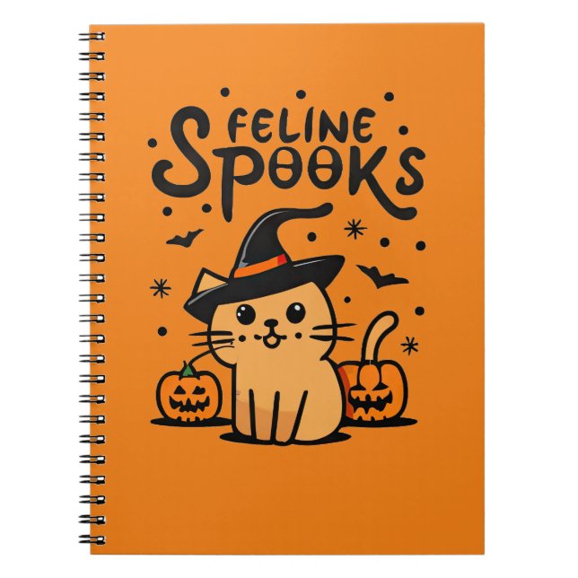 Caderno Espiral Feline Spooks (Frente)
