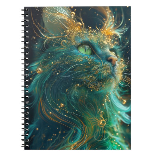 Caderno Espiral Felino Místico (Frente)
