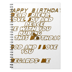 Caderno Espiral Feliz aniversário