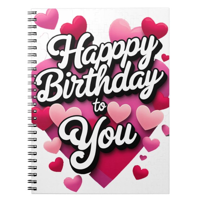 Caderno Espiral Feliz aniversário (Frente)