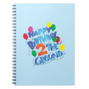 Caderno Espiral Feliz aniversario