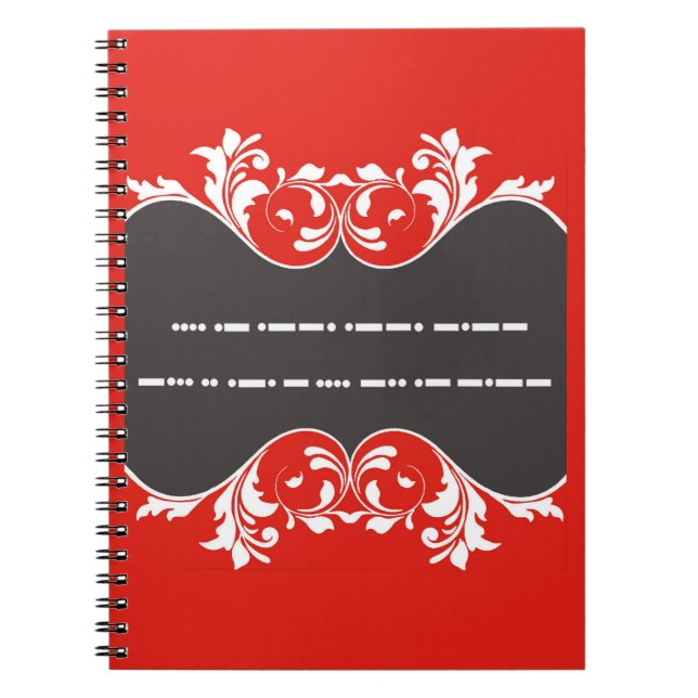 Caderno Espiral Feliz aniversário no Código Morse 2 (Frente)