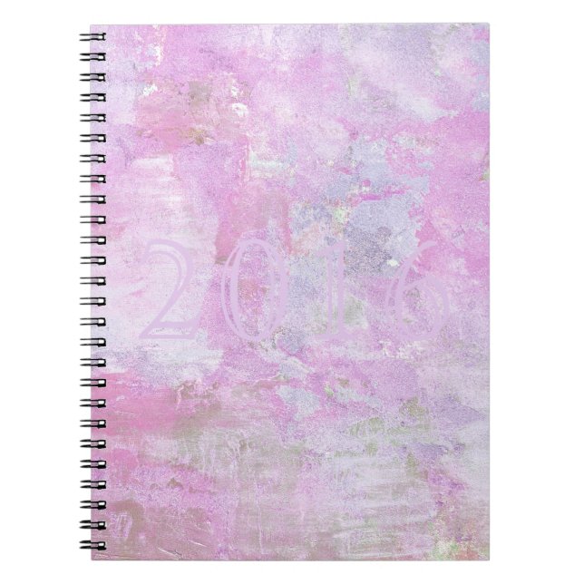 Caderno Espiral Feliz ano novo Suave Romântico 2016 Rosa Suave (Frente)
