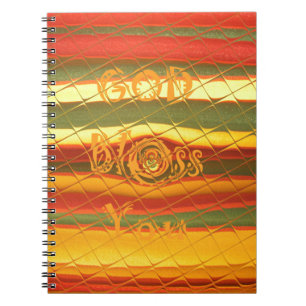 Caderno Espiral Feliz Deus abençoe de Natal Você Cores Design