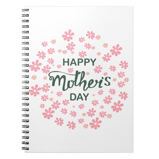 Caderno Espiral Feliz Dia das Mães (Frente)