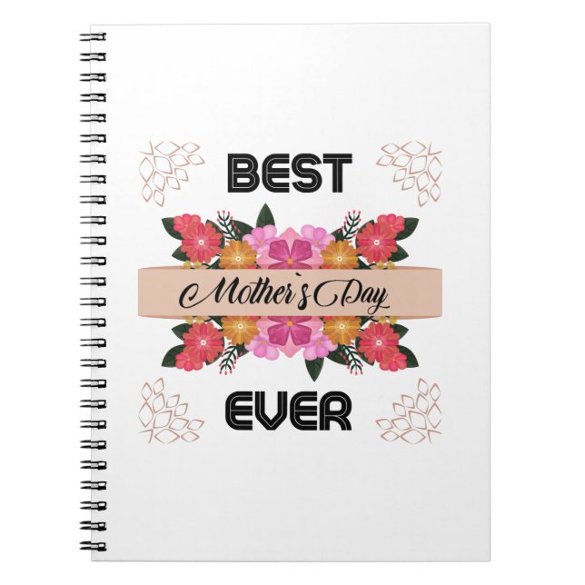 Caderno Espiral Feliz dia de as mães Com Amor (Frente)
