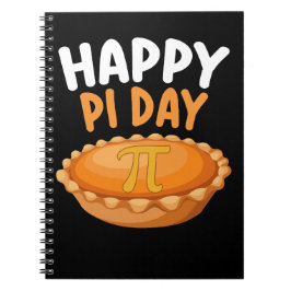 Caderno Espiral Feliz Dia Do Pi Torta Matemática Matemática Arco-Í