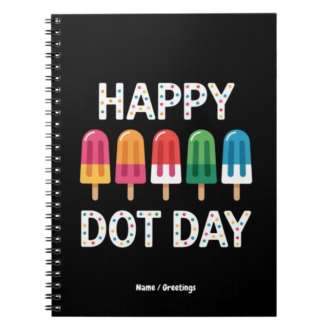 Caderno Espiral Feliz Dia do Ponto 2025 Crianças Meninos Meninas C (Frente)