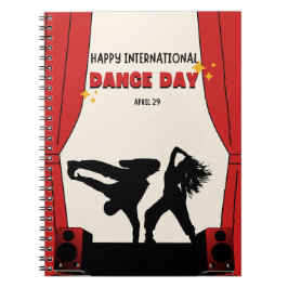 Caderno Espiral Feliz Dia Internacional da Dança | Dia Mundial da