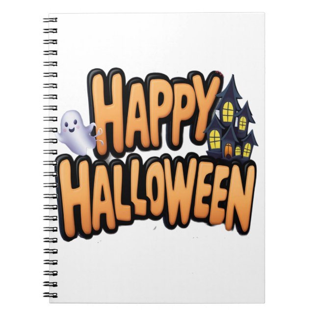 Caderno Espiral Feliz Halloween  (Frente)
