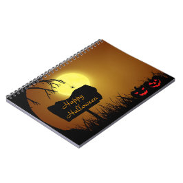 Caderno Espiral Feliz Halloween Abóboras Jack O Lantern