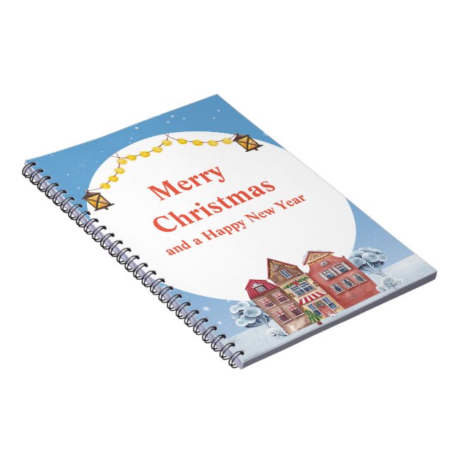 Caderno Espiral Feliz Natal e Feliz ano novo Foto Espiral (Lado Direito)