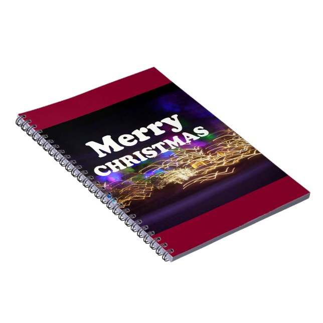 Caderno Espiral Feliz Natal e Felizes anos novos saudações (Lado Direito)