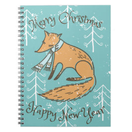 Caderno Espiral Feliz Natal Fox Cozy