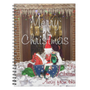 Caderno Espiral Feliz Natal longe de casa Inspirou A