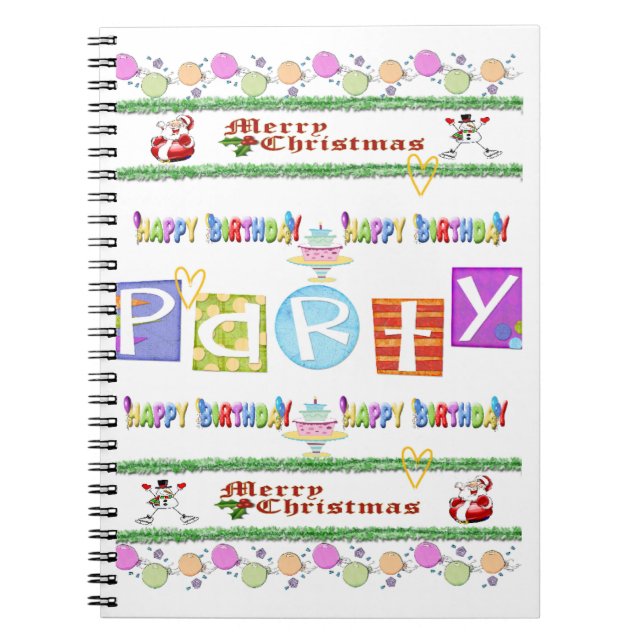 Caderno Espiral Feliz Natal Notebook (Frente)