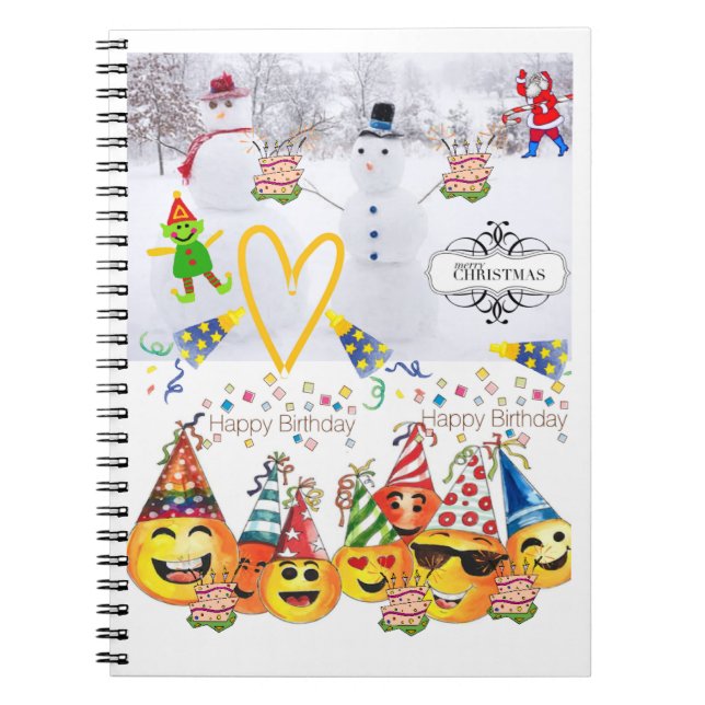 Caderno Espiral Feliz Natal Notebook (Frente)