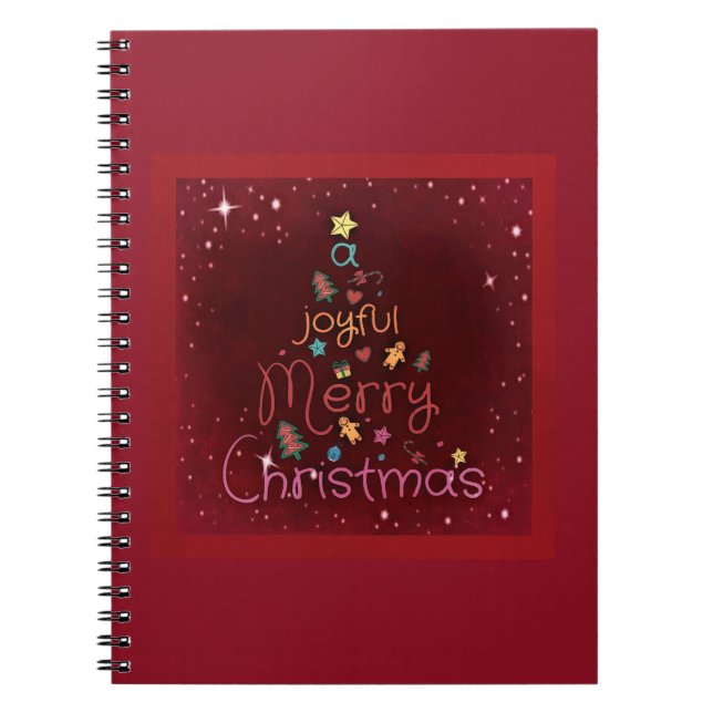 Caderno Espiral Feliz Natal Saudação ao Vermelho (Frente)