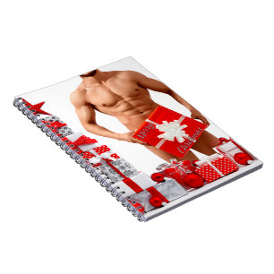 Caderno Espiral Feliz Natal SlipperyJoe prata branca